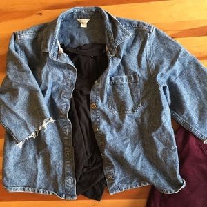 Funky Denim Button-Up Shirt